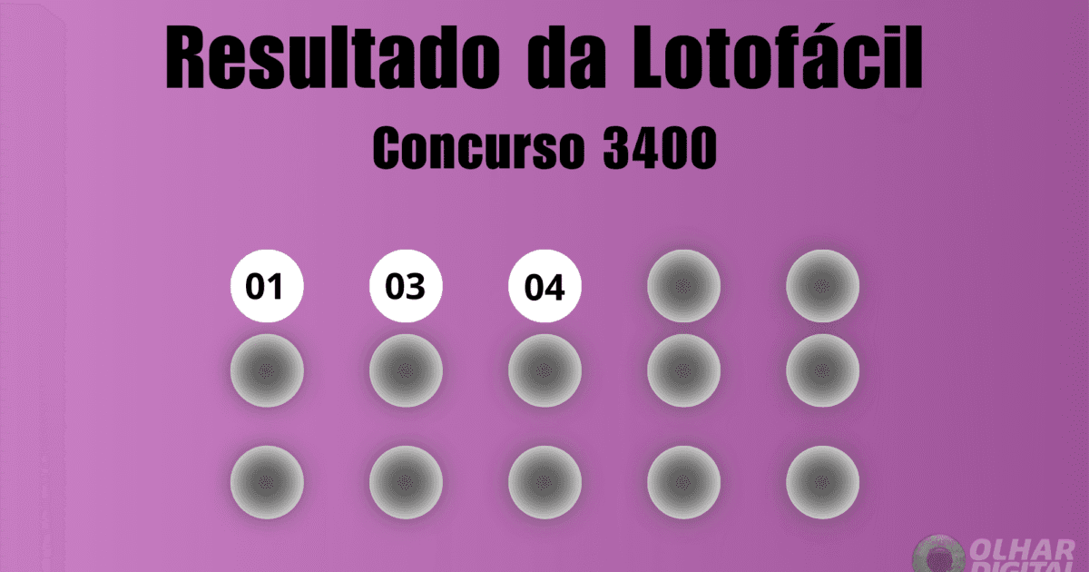 Lotofácil 3400: veja resultado de hoje, sábado (24)