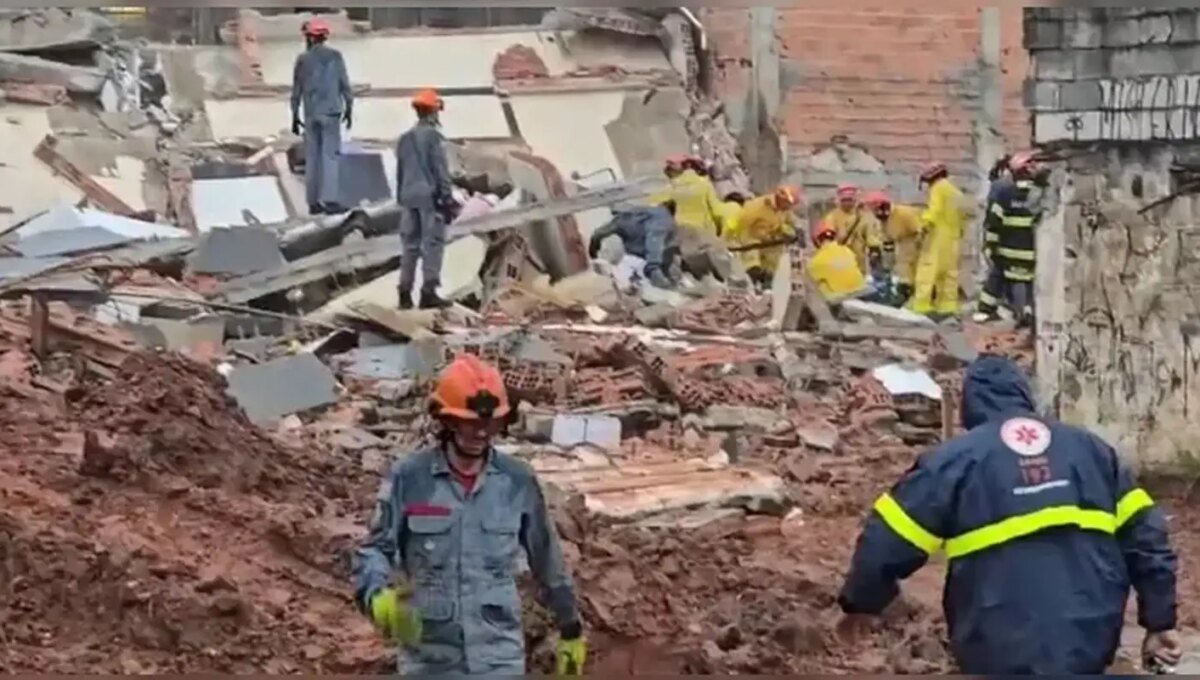 Prédio desaba em São Bernardo do Campo e deixa cinco feridos