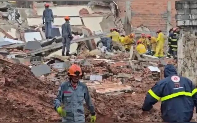 Prédio desaba em São Bernardo do Campo e deixa cinco feridos