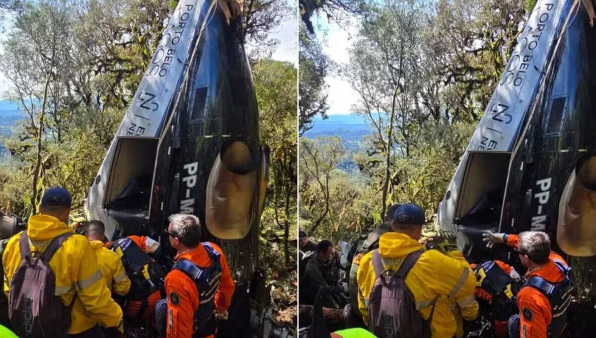 Corpos de vítimas de queda de helicóptero em SC são liberados