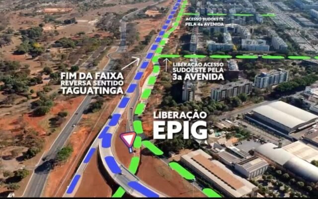 Epig terá fim da faixa reversa e liberação de novo acesso ao Sudoeste