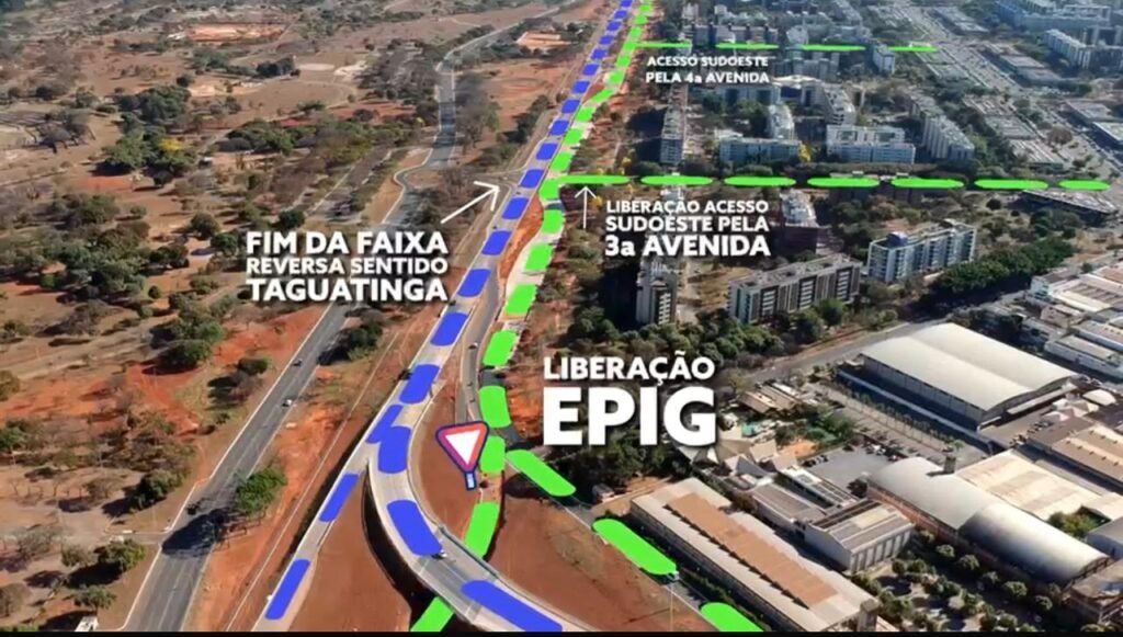 Epig terá fim da faixa reversa e liberação de novo acesso ao Sudoeste