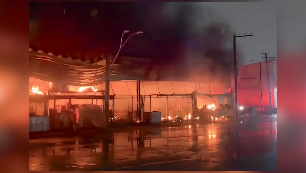 Incêndio atinge pavilhão de frutas no Ceagesp; não há vítimas