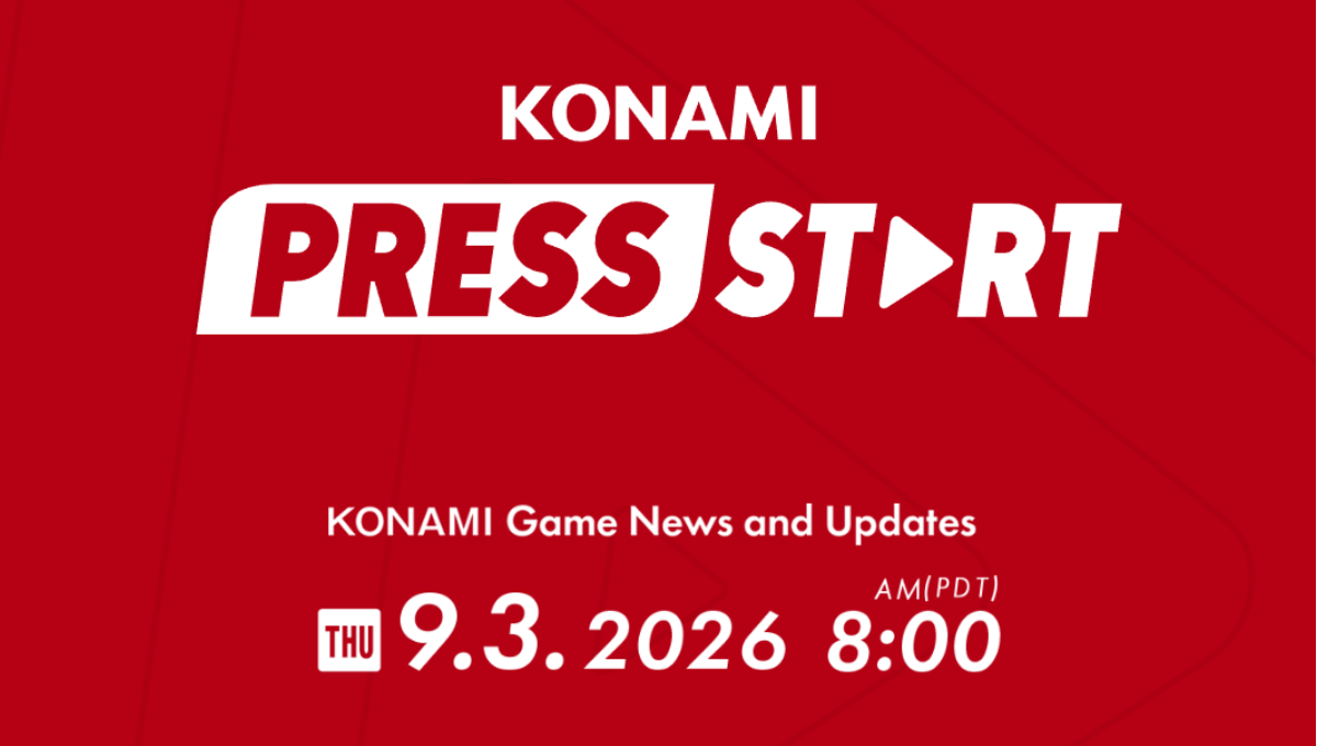 Konami anuncia showcase Press Start para 3 de setembro