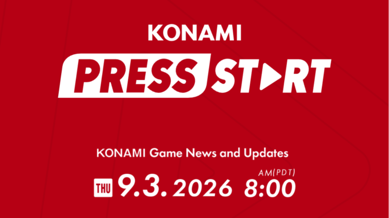 Konami anuncia showcase Press Start para 3 de setembro