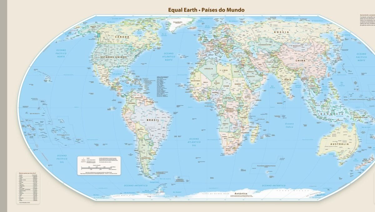 Novo mapa-múndi corrige tamanho da África, América do Sul e Ásia